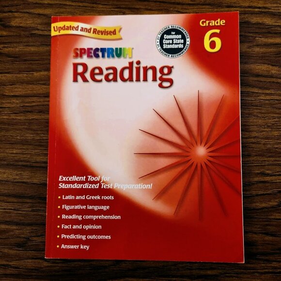Spectrum reading Grade 6 6th Grade Workbook Paperback Activity Book Literature - Picture 1 of 14